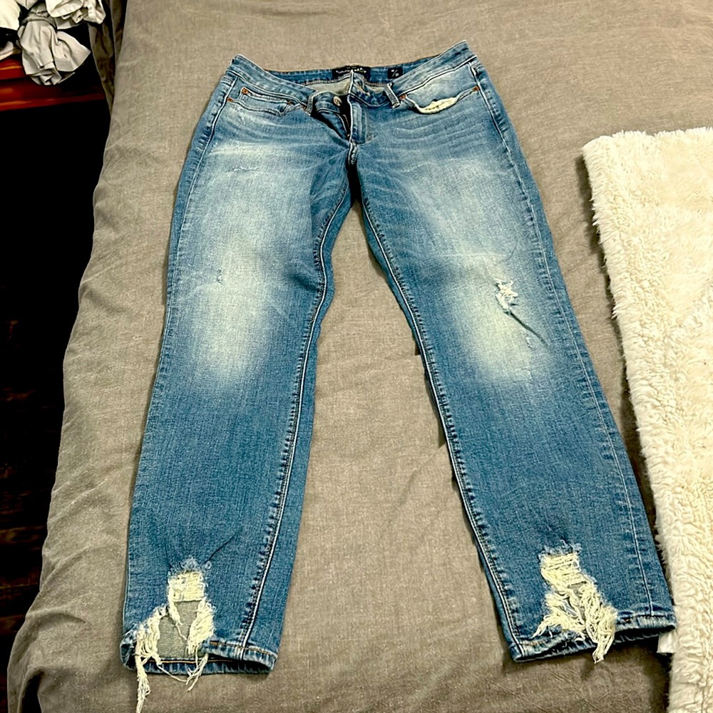 Lucky Brand Blue Distressed Skinny Jeans